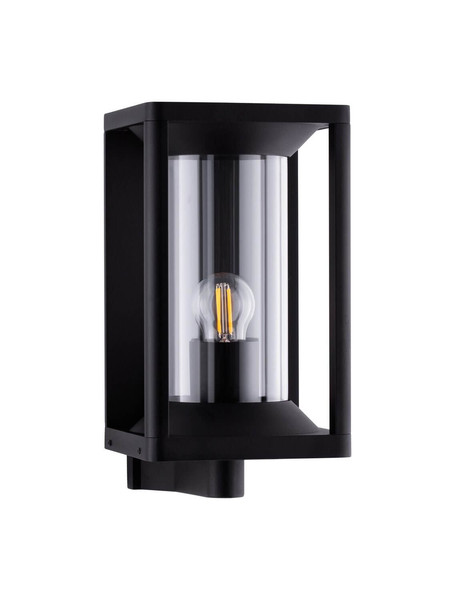 Nova Luce Außen-Wandleuchte Pacific E27 IP65 Schwarz Aluminium 28x21cm 9030602