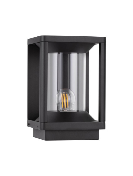Nova Luce Sockelleuchte Pacific E27 IP65 Schwarz Aluminium 22cm 9030606