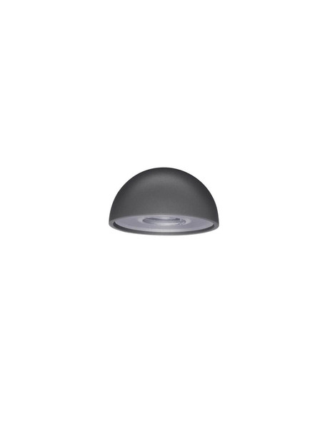 Nova Luce LED Akku-Leuchtenkopf Lumo dimmbar 2W warmweiss 3000K USB IP54 Dunkelgrau Aluminium Ø5cm 9030608