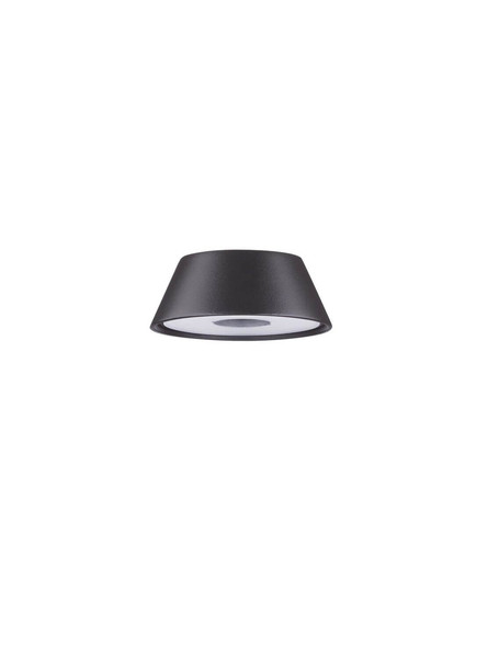 Nova Luce LED Akku-Leuchtenkopf Lumo dimmbar 2W warmweiss 3000K USB IP54 Schwarz Aluminium Ø6cm 9030612