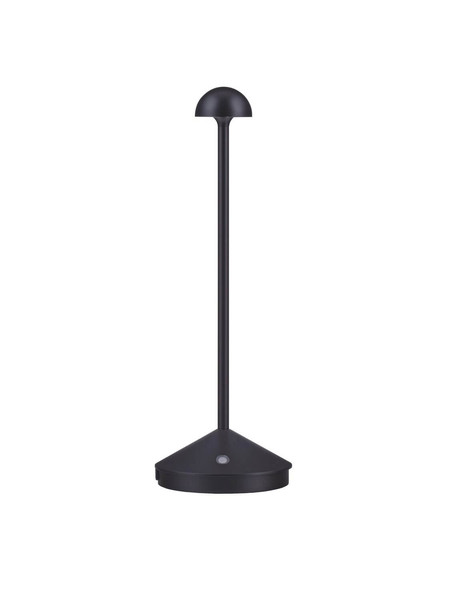 Nova Luce Standfuß für Akku-Tischleuchte Lumo dimmbar USB IP54 Schwarz Aluminium Ø12cm 9030617