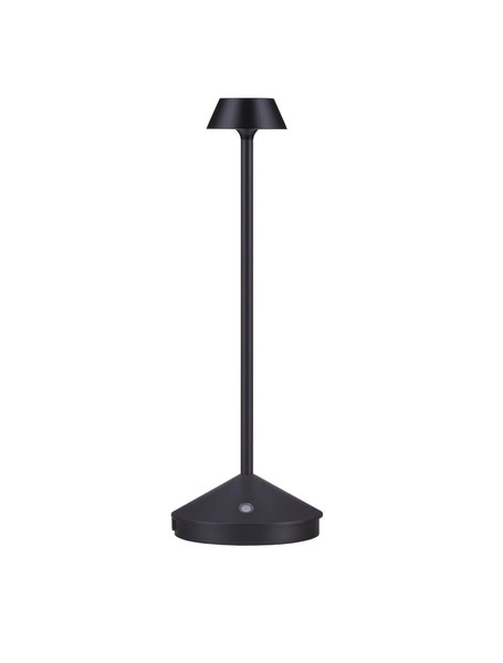 Nova Luce Standfuß für Akku-Tischleuchte Lumo dimmbar USB IP54 Schwarz Aluminium Ø12cm 9030617