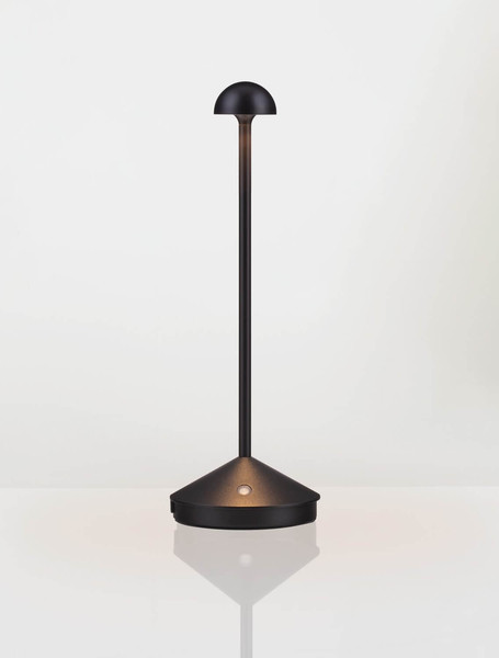 Nova Luce Standfuß für Akku-Tischleuchte Lumo dimmbar USB IP54 Schwarz Aluminium Ø12cm 9030617
