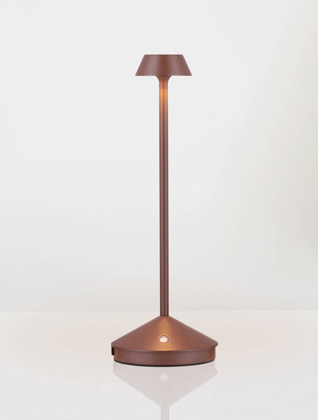 Nova Luce Standfuß für Akku-Tischleuchte Lumo dimmbar USB IP54 Cortenstahl Aluminium Ø12cm 9030619