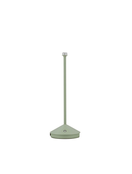 Nova Luce Standfuß für Akku-Tischleuchte Lumo dimmbar USB IP54 Olivgrün Aluminium Ø12cm 9030621