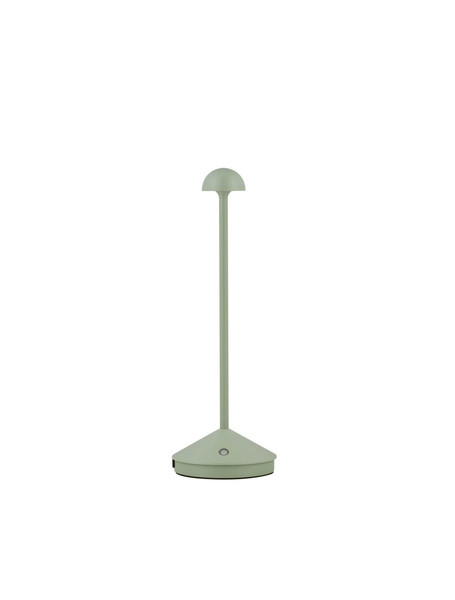 Nova Luce Standfuß für Akku-Tischleuchte Lumo dimmbar USB IP54 Olivgrün Aluminium Ø12cm 9030621
