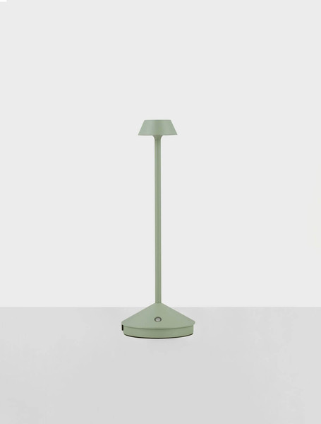 Nova Luce Standfuß für Akku-Tischleuchte Lumo dimmbar USB IP54 Olivgrün Aluminium Ø12cm 9030621