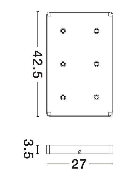 Nova Luce Ladestation für 6 Akku-Leuchten Lumo Schwarz 42,5x27cm 9030623