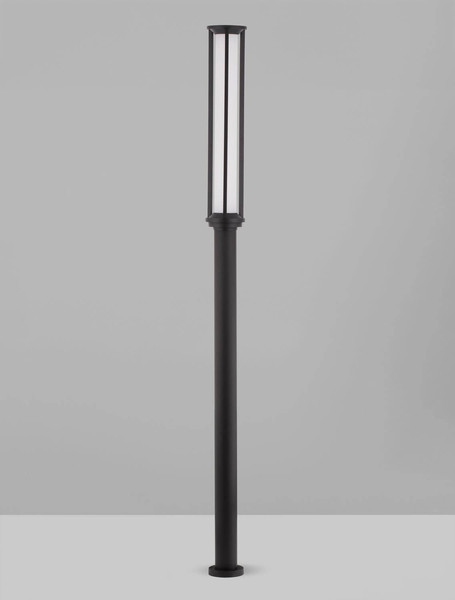 Nova Luce LED Wegeleuchte Solstice 16W warmweiss 3000K IP65 Schwarz Aluminium 222cm 9030626