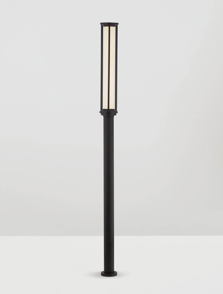 Nova Luce LED Wegeleuchte Solstice 16W warmweiss 3000K IP65 Schwarz Aluminium 222cm 9030626