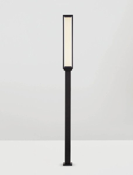 Nova Luce LED Wegeleuchte Solstice 16W warmweiss 3000K IP65 Schwarz Aluminium 220cm 9030627