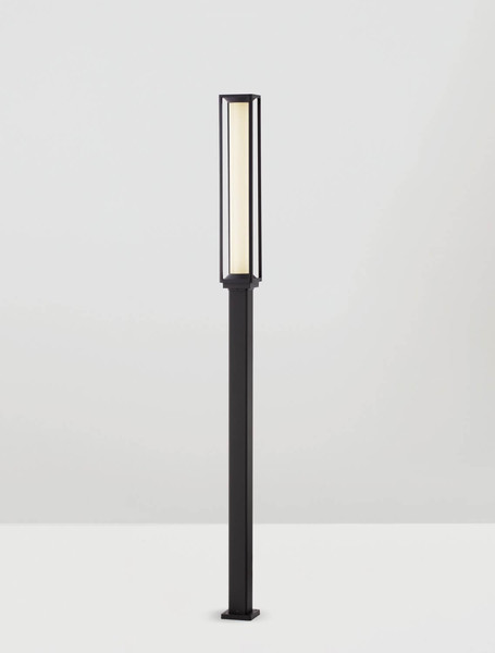 Nova Luce LED Wegeleuchte Solstice 16W warmweiss 3000K IP65 Schwarz Aluminium 220cm 9030627