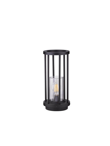 Nova Luce Wegeleuchte Elysium E27 IP65 salzwasserfest Schwarz Aluminium 35cm 9030628