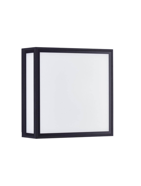 Nova Luce LED Außen-Wandleuchte Astral 16W warmweiss 3000K IP65 salzwasserfest Schwarz Aluminium 22x22cm 9030630