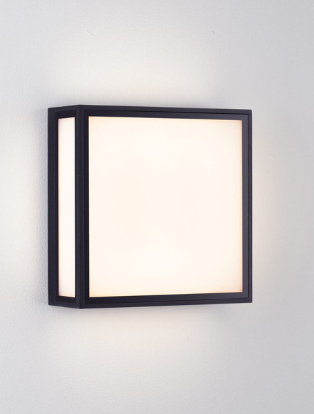 Nova Luce LED Außen-Wandleuchte Astral 16W warmweiss 3000K IP65 salzwasserfest Schwarz Aluminium 22x22cm 9030630