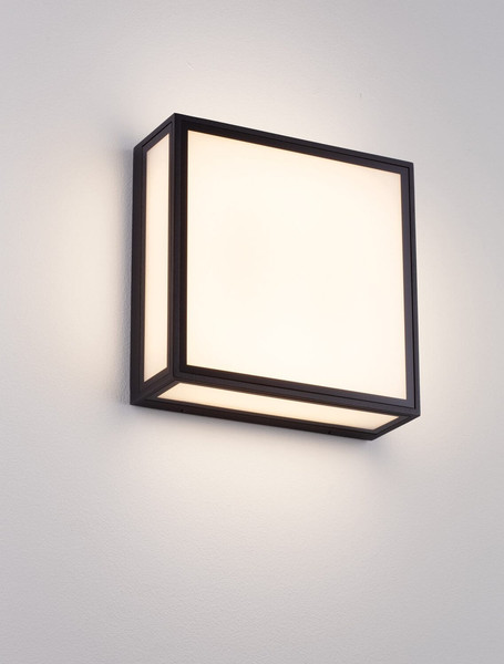 Nova Luce LED Außen-Wandleuchte Astral 16W warmweiss 3000K IP65 salzwasserfest Schwarz Aluminium 22x22cm 9030630