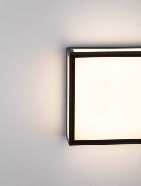 Nova Luce LED Außen-Wandleuchte Astral 16W warmweiss 3000K IP65 salzwasserfest Schwarz Aluminium 22x22cm 9030630