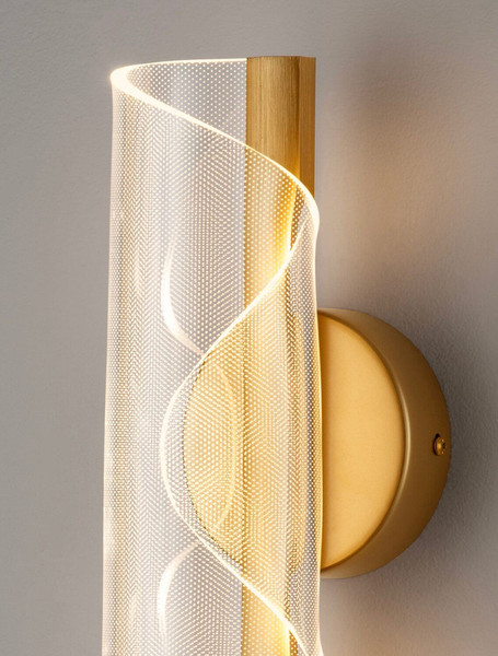 Nova Luce LED Wandleuchte Valentin 9W warmweiss 3000K Messinggold Aluminium 31x13cm 9030635