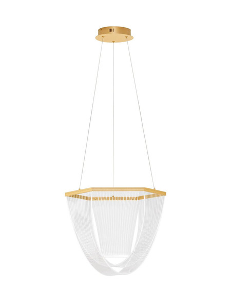 Nova Luce LED Pendelleuchte Valentin dimmbar 35W warmweiss 3000K Gold Aluminium Ø52cm 9030636