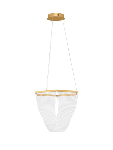 Nova Luce LED Pendelleuchte Valentin dimmbar 35W warmweiss 3000K Gold Aluminium Ø52cm 9030636