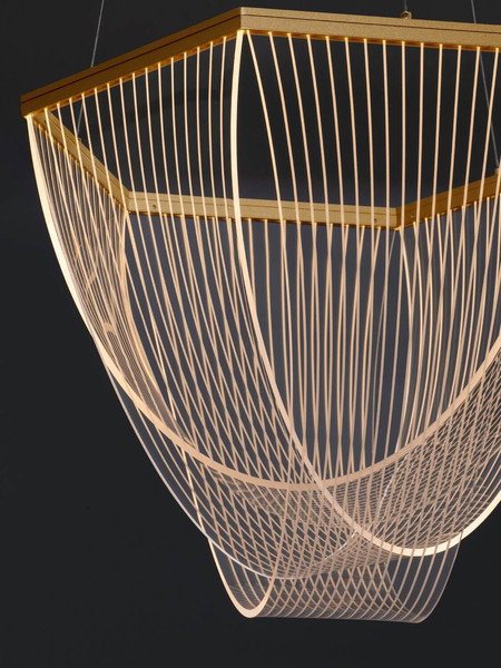 Nova Luce LED Pendelleuchte Valentin dimmbar 35W warmweiss 3000K Gold Aluminium Ø52cm 9030636