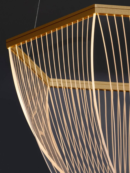 Nova Luce LED Pendelleuchte Valentin dimmbar 35W warmweiss 3000K Gold Aluminium Ø52cm 9030636