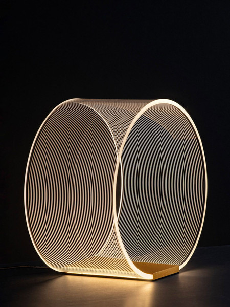 Nova Luce LED Tischleuchte Valentin dimmbar 14W warmweiss 3000K Gold Aluminium 28x28cm 9030637