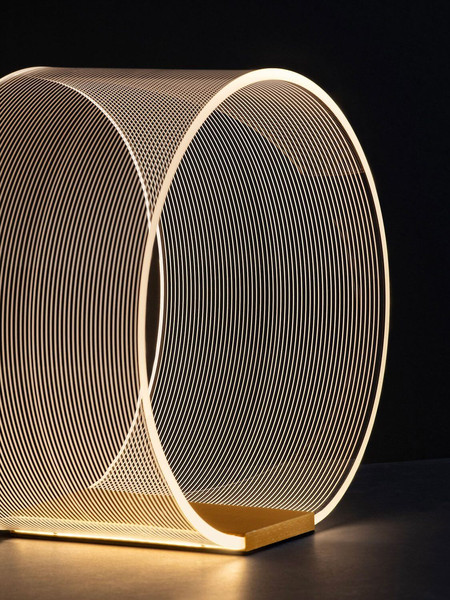 Nova Luce LED Tischleuchte Valentin dimmbar 14W warmweiss 3000K Gold Aluminium 28x28cm 9030637