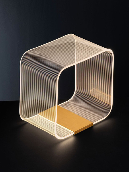 Nova Luce LED Tischleuchte Valentin dimmbar 14W warmweiss 3000K Gold Aluminium 24x24cm 9030638