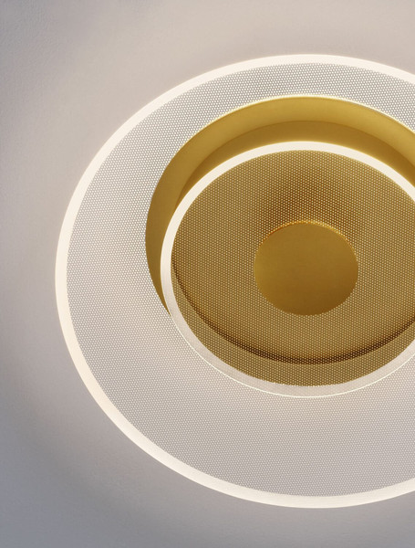 Nova Luce LED Deckenleuchte Copo dimmbar 29W warmweiss 3000K Messinggold Aluminium Ø40cm 9030639