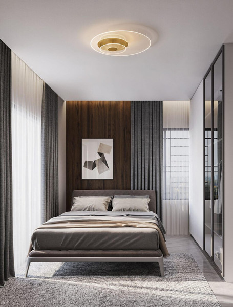 Nova Luce LED Deckenleuchte Copo dimmbar 29W warmweiss 3000K Messinggold Aluminium Ø50cm 9030640