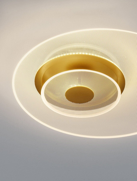 Nova Luce LED Deckenleuchte Copo dimmbar 29W warmweiss 3000K Messinggold Aluminium Ø50cm 9030640