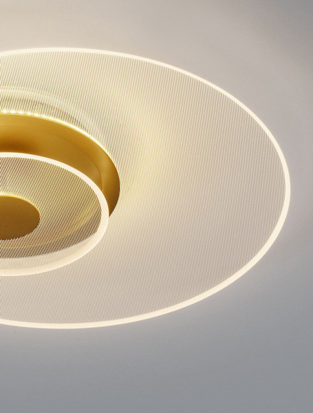 Nova Luce LED Deckenleuchte Copo dimmbar 29W warmweiss 3000K Messinggold Aluminium Ø50cm 9030640