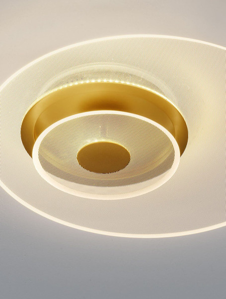 Nova Luce LED Deckenleuchte Copo dimmbar 29W warmweiss 3000K Messinggold Aluminium Ø50cm 9030640