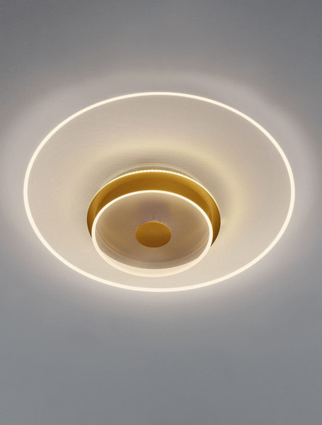Nova Luce LED Deckenleuchte Copo dimmbar 35W warmweiss 3000K Messinggold Aluminium Ø60cm 9030641