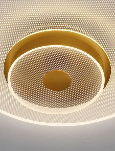 Nova Luce LED Deckenleuchte Copo dimmbar 35W warmweiss 3000K Messinggold Aluminium Ø60cm 9030641
