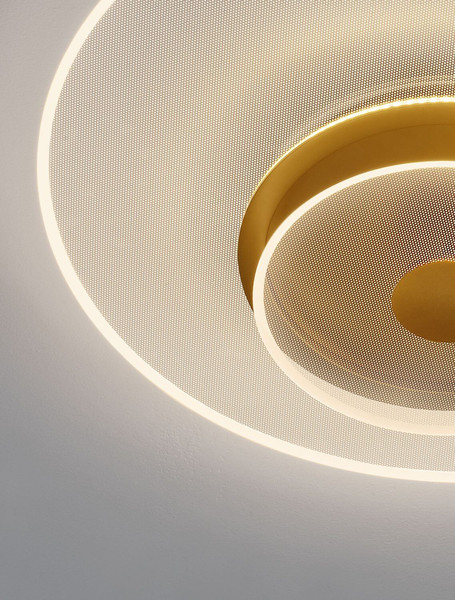 Nova Luce LED Deckenleuchte Copo dimmbar 35W warmweiss 3000K Messinggold Aluminium Ø60cm 9030641