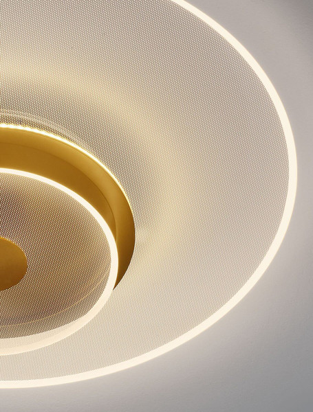 Nova Luce LED Deckenleuchte Copo dimmbar 35W warmweiss 3000K Messinggold Aluminium Ø60cm 9030641