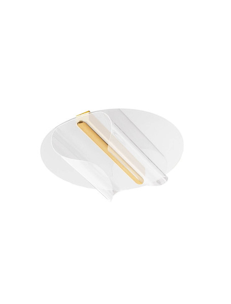 Nova Luce LED Deckenleuchte Copo dimmbar 20W warmweiss 3000K Messinggold Aluminium 55x45cm 9030646
