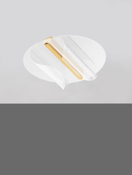 Nova Luce LED Deckenleuchte Copo dimmbar 20W warmweiss 3000K Messinggold Aluminium 55x45cm 9030646
