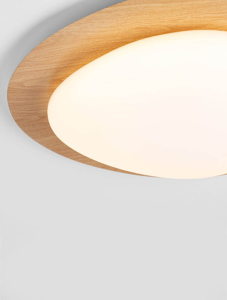 Nova Luce LED Deckenleuchte Nimbus dimmbar 29W warmweiss 3000K Holz Stahl Aluminium Ø57cm 9030647