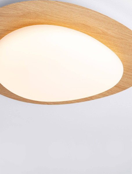 Nova Luce LED Deckenleuchte Nimbus dimmbar 21W warmweiss 3000K Holz Stahl Aluminium Ø47cm 9030648