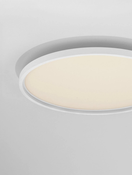 Nova Luce LED Deckenleuchte Chet dimmbar 49W CCT warm-/neutralweiss 2700-5000K Weiß Aluminium Ø58cm 9030652