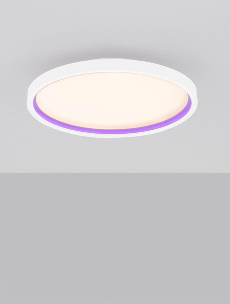 Nova Luce LED Deckenleuchte Chet dimmbar 49W CCT warm-/neutralweiss 2700-5000K Weiß Aluminium Ø58cm 9030652