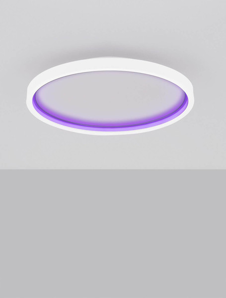 Nova Luce LED Deckenleuchte Chet dimmbar 49W CCT warm-/neutralweiss 2700-5000K Weiß Aluminium Ø58cm 9030652