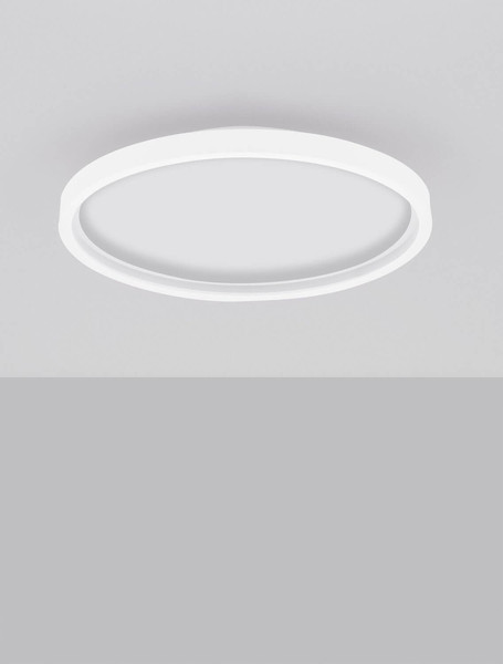 Nova Luce LED Deckenleuchte Chet dimmbar 30W CCT warm-/neutralweiss 2700-5000K Weiß Aluminium Ø39cm 9030653