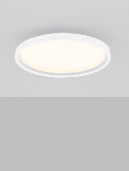 Nova Luce LED Deckenleuchte Chet dimmbar 30W CCT warm-/neutralweiss 2700-5000K Weiß Aluminium Ø39cm 9030653