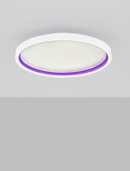 Nova Luce LED Deckenleuchte Chet dimmbar 30W CCT warm-/neutralweiss 2700-5000K Weiß Aluminium Ø39cm 9030653