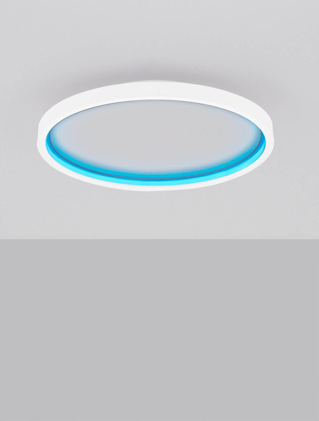 Nova Luce LED Deckenleuchte Chet dimmbar 30W CCT warm-/neutralweiss 2700-5000K Weiß Aluminium Ø39cm 9030653