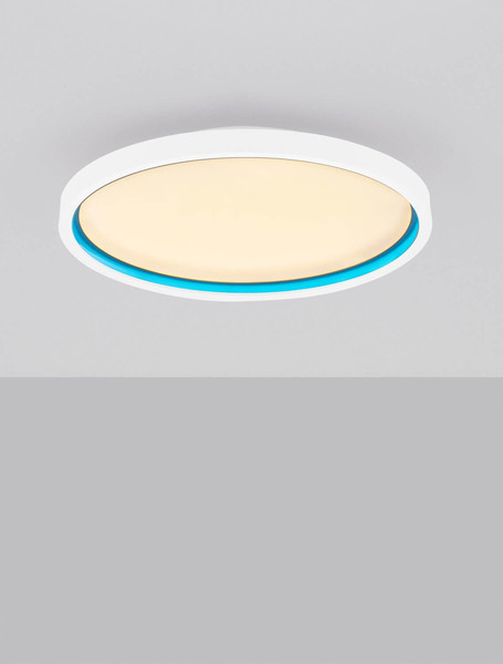 Nova Luce LED Deckenleuchte Chet dimmbar 30W CCT warm-/neutralweiss 2700-5000K Weiß Aluminium Ø39cm 9030653